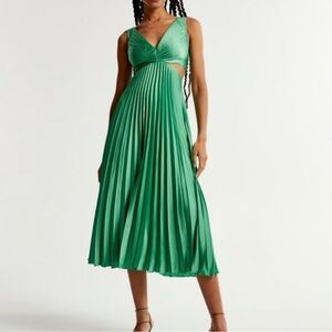 Abercrombie & Fitch Vibrant Green Midi Dress